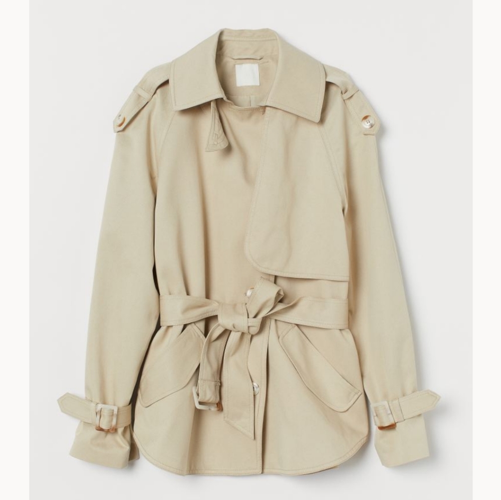 NWT* H&M Lyocell-blend short trenchcoat